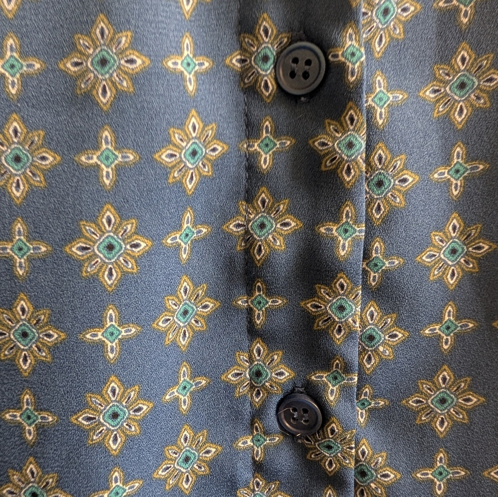 Pleione Nordstrom Sleeveless Patterned Blouse Button Up - Picture 2 of 4